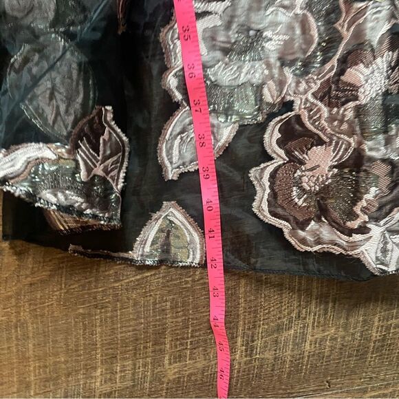 VENUS Strapless High-low Mini Dress velvet Floral Tulle homecoming Sz 14 NWT - Picture 12 of 16